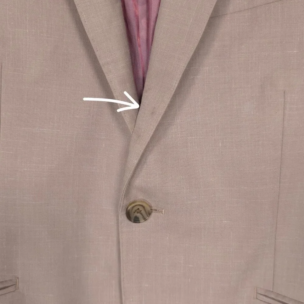 INDOCHINO‎ Sport Coat Blazer WOOL LINEN Blend Size 42R Jacket 1 Button Designer